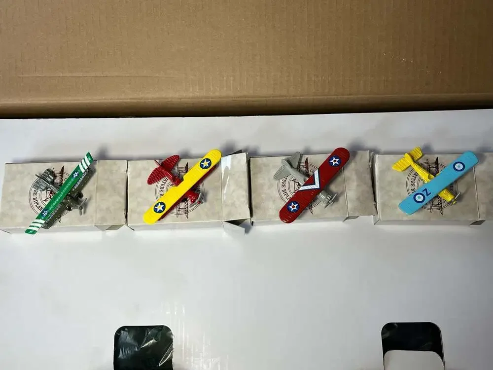 Reader's Digest Collector's Set of 4 Miniature Die-Cast Biplanes